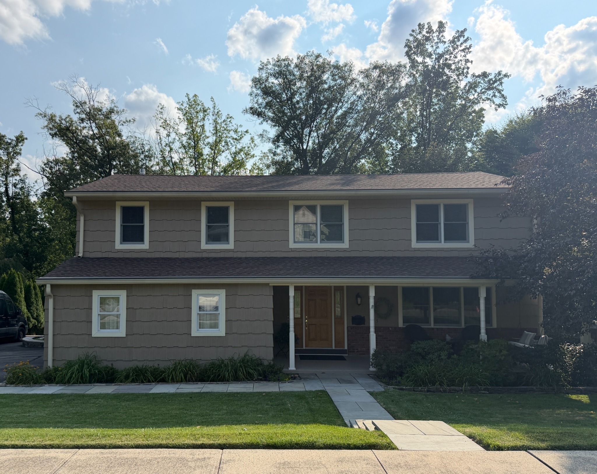 Two-story home exterior supplied by Jennifer Sirkowa